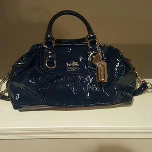 New Patent Leather Navy Coach Purse
