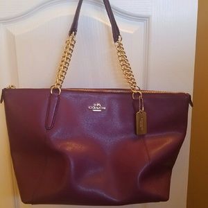 Purple Coach Tote