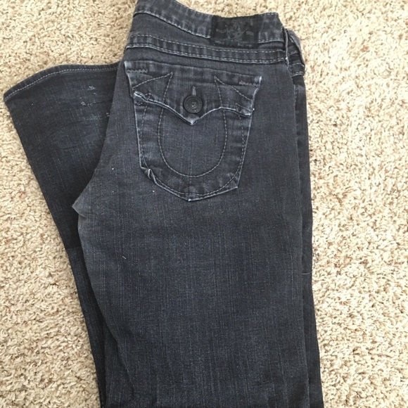 True religion dark gray jeans