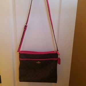 Coach Crossbody Bag (Brown/Pink)