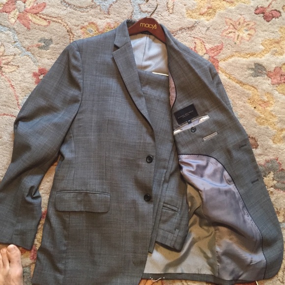Banana Republic men's Glen Plaid grey 42/36R