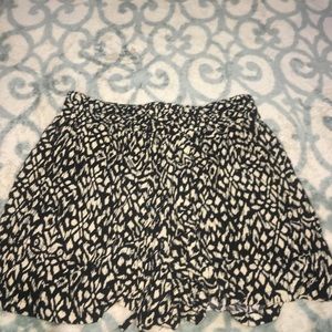 Black and white romper like high-wasted shorts
