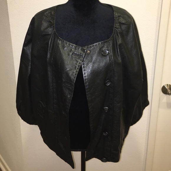 BCBG Tex by Max Azria Jackets & Blazers - Genuine Black Leather Jacket