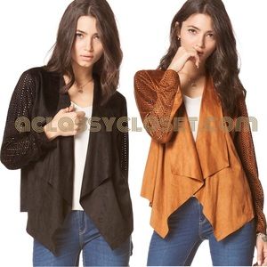 🆕 Faux Suede Shawl Jacket