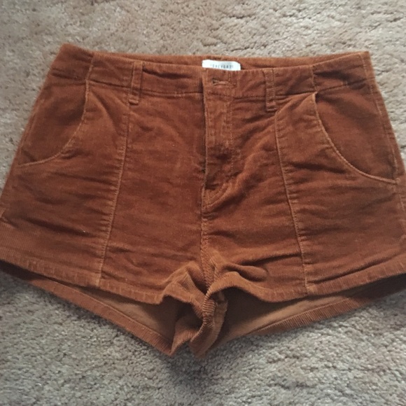 Burnt orange corduroy shorts