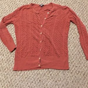 Rust colored cardigan