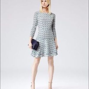 Reiss Giselle Fit and Flare Frill Dress