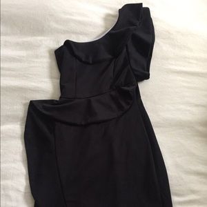 Arden B One Shoulder Peplum Dress