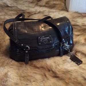 Gray snake skin Guess purse