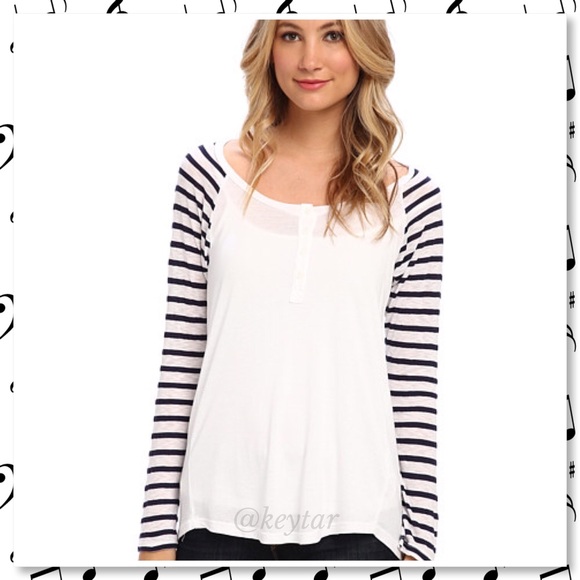 Splendid Tops - NWT Splendid Henley Striped Top