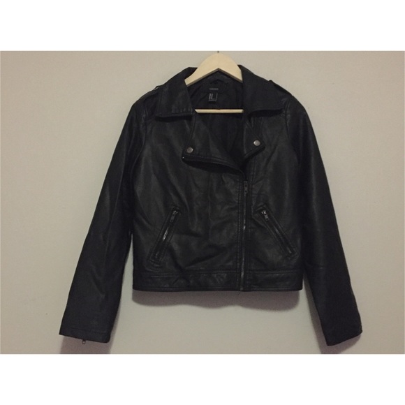 Faux Leather Moto Jacket