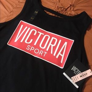 Victoria secret sport open back logo tank top XS