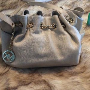 Michael Kors cream colored leather purse
