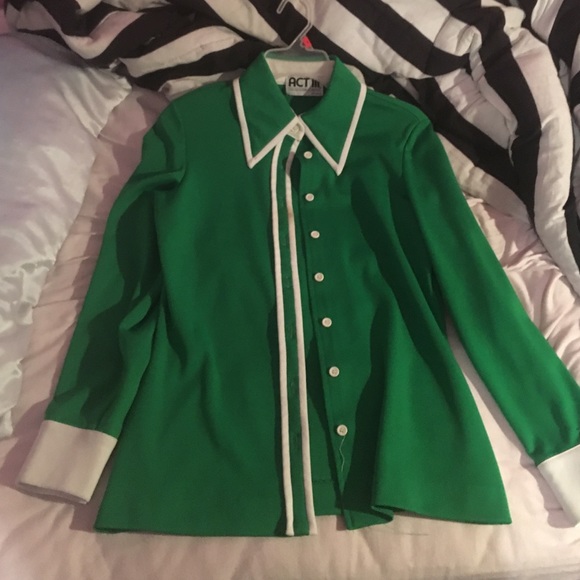 Vintage Green Button Down