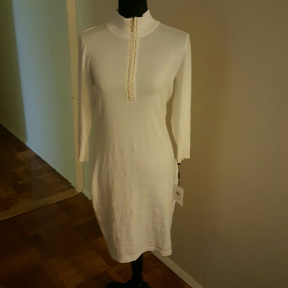 Winter White sweater dress - Picture 1 of 3