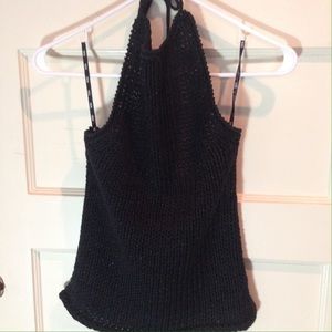 Black knit camisole