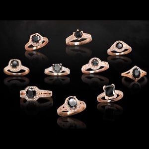 Rose gold and black ring