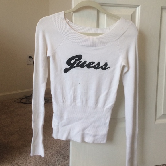 Guess white sweater