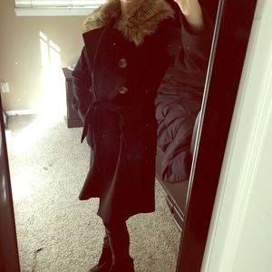 Beautiful long black coat from old navy size small