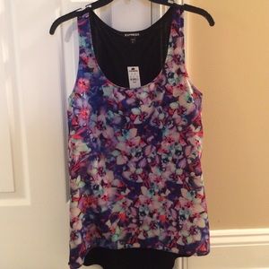 Express multicolored floral tank