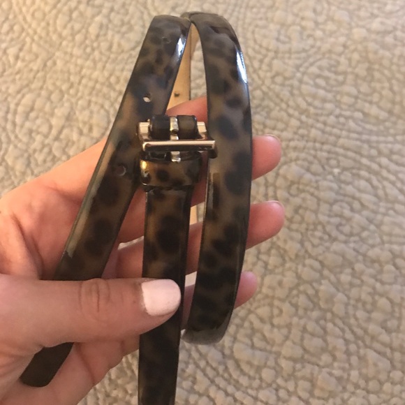 Jcrew Leather Leopard Print Belt
