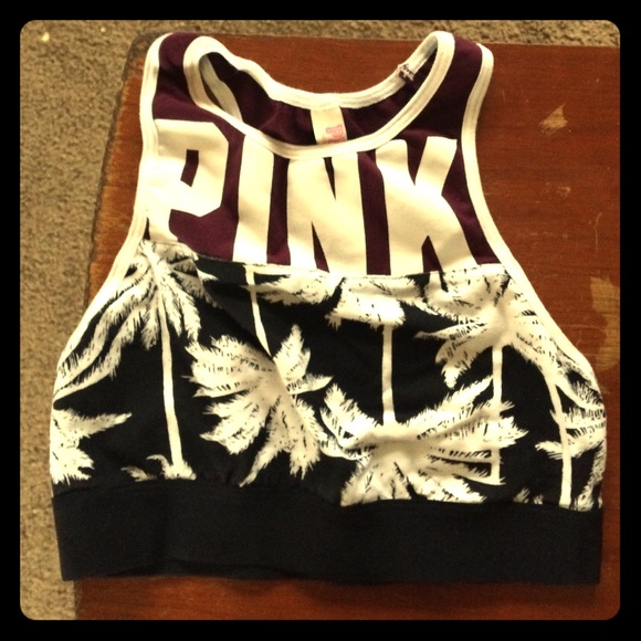 Vs pink high neck sports bra