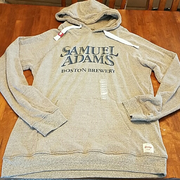 NWT Sam Adams super soft gray Hoodie