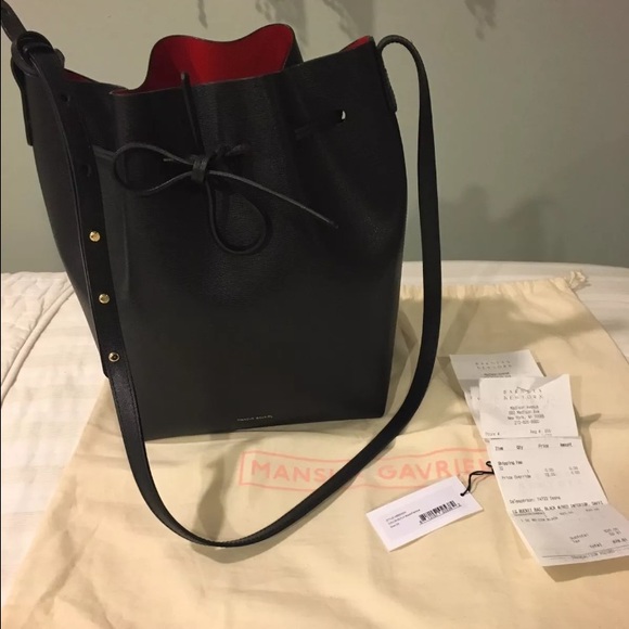 Sold❌Mansur Gavriel Large Saffiano Bucket Bag
