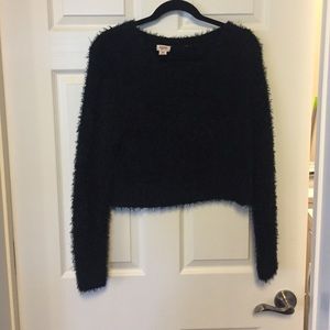 Black crop sweater