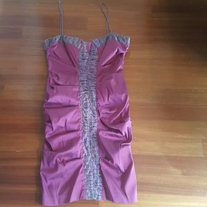 ❤❤ NICOLE MILLER ruched cocktail dress sz 12