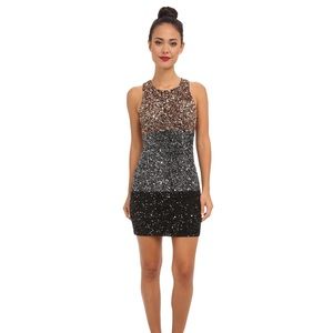 French Connection sequin color block dress