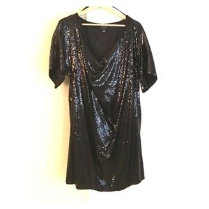Maternity dress. Black Sequin Dress