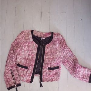 H&M cropped tweed blazer