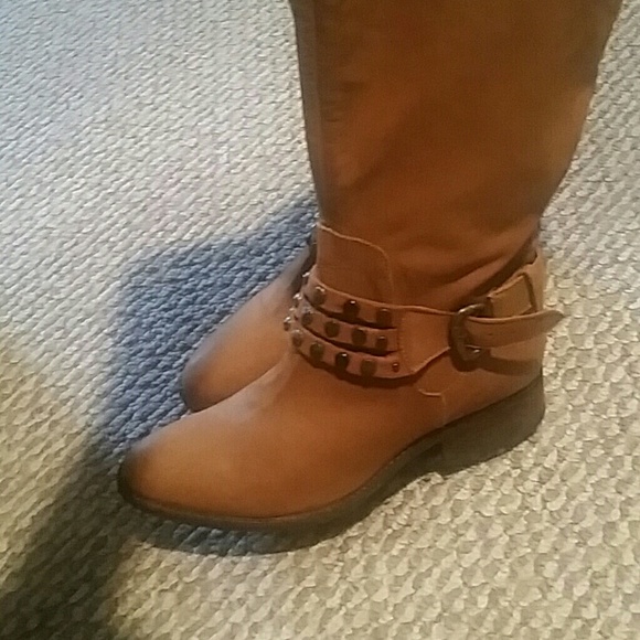 STEVEN by STEVE MADDEN New real leather OVER THE KNEE THI HI stud detailed boots - Picture 4 of 4