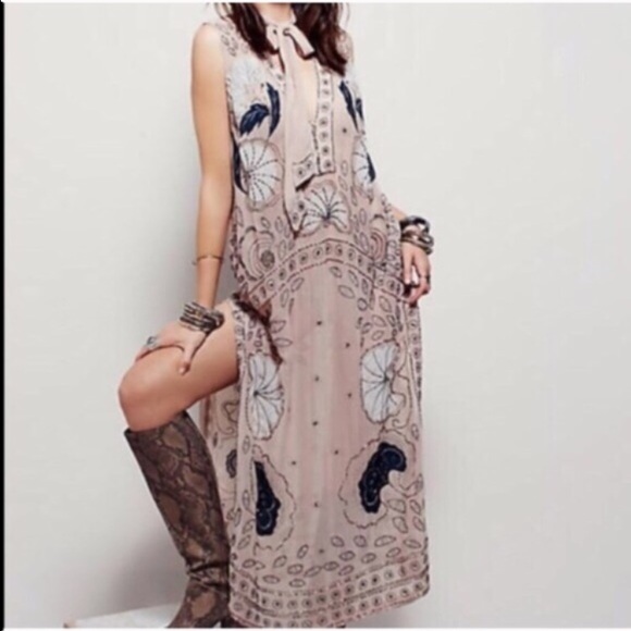 Free People Stuck On You Embellished Maxi