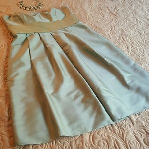 Sage Strapless Formal Dress