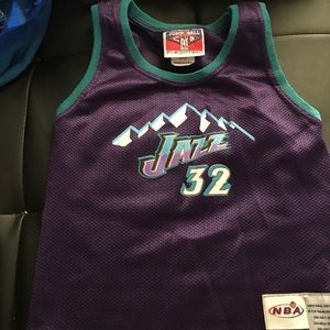 Boys Jazz (Malone) Jersey Rare