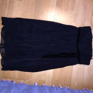 Ann Taylor strapless black dress