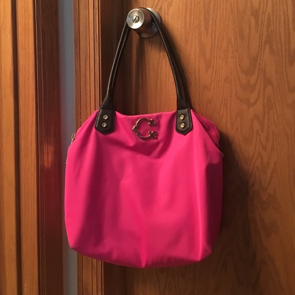 C wonder pink bag with brown straps