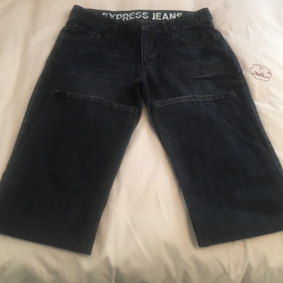 Like New Express 34 x 32 Straight Dark Wash Jeans