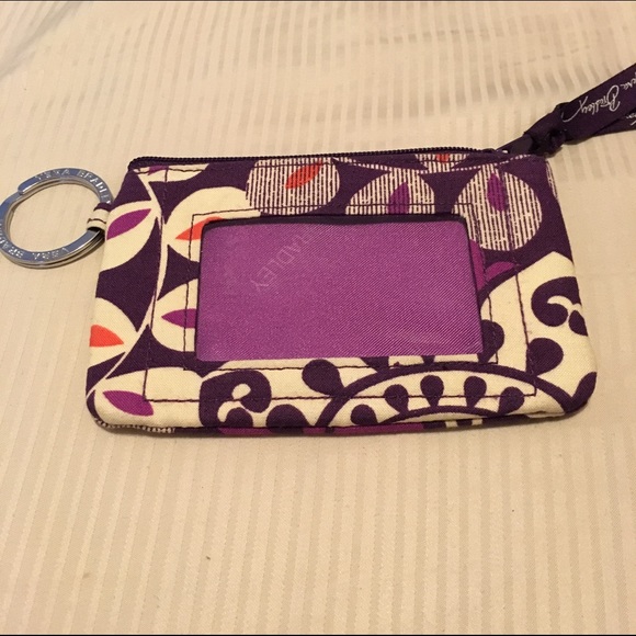 Vera Bradley Plum Crazy zip ID case