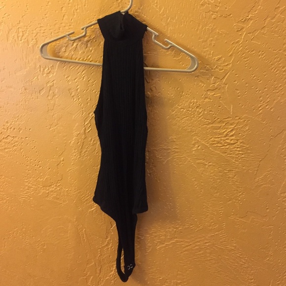 Francesca's robbed turtleneck thong bodysuit