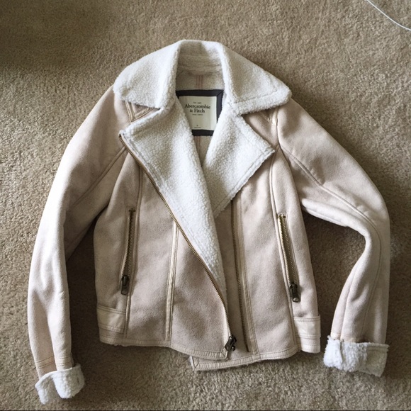Abercrombie and fitch fur lined rider jacket