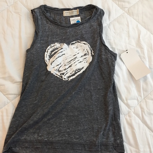 Grey heart tank top