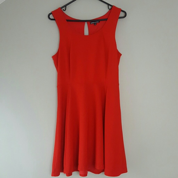 Express Red Skater Dress