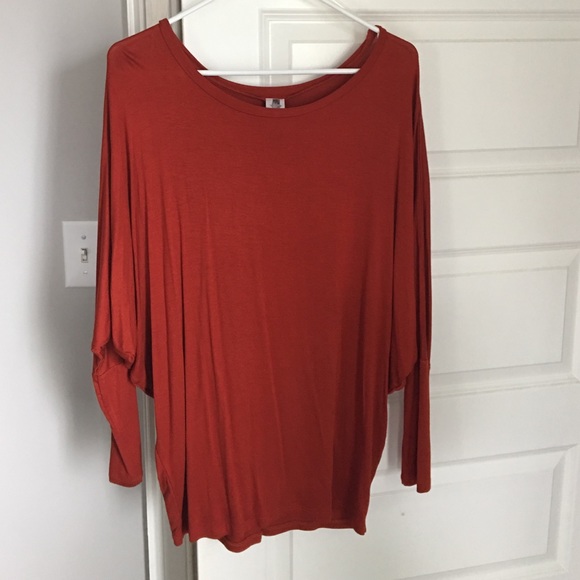 New Burnt Orange Dolman Top size XL