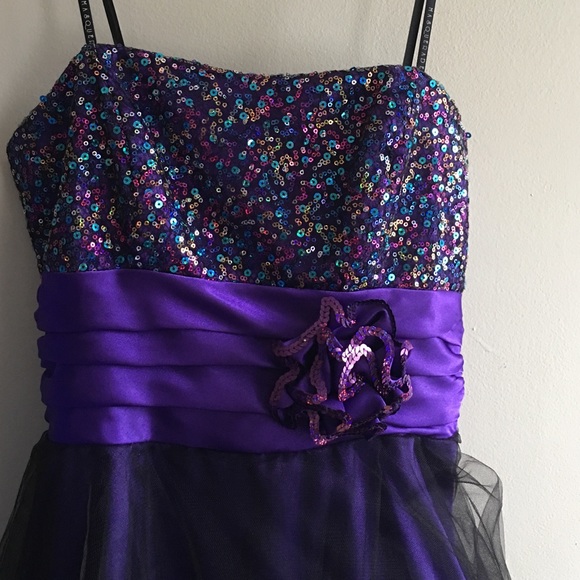 Masquerade Purple Party Dress - Picture 2 of 4