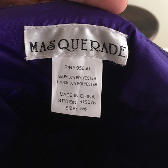 Masquerade Purple Party Dress - Picture 4 of 4
