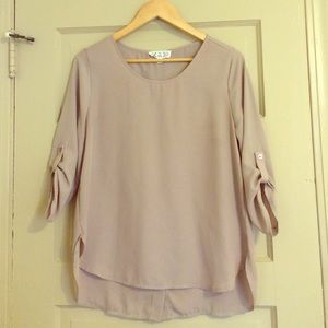 Roll up sleeve dressy top