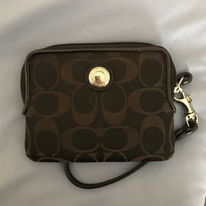 black coach wristlet